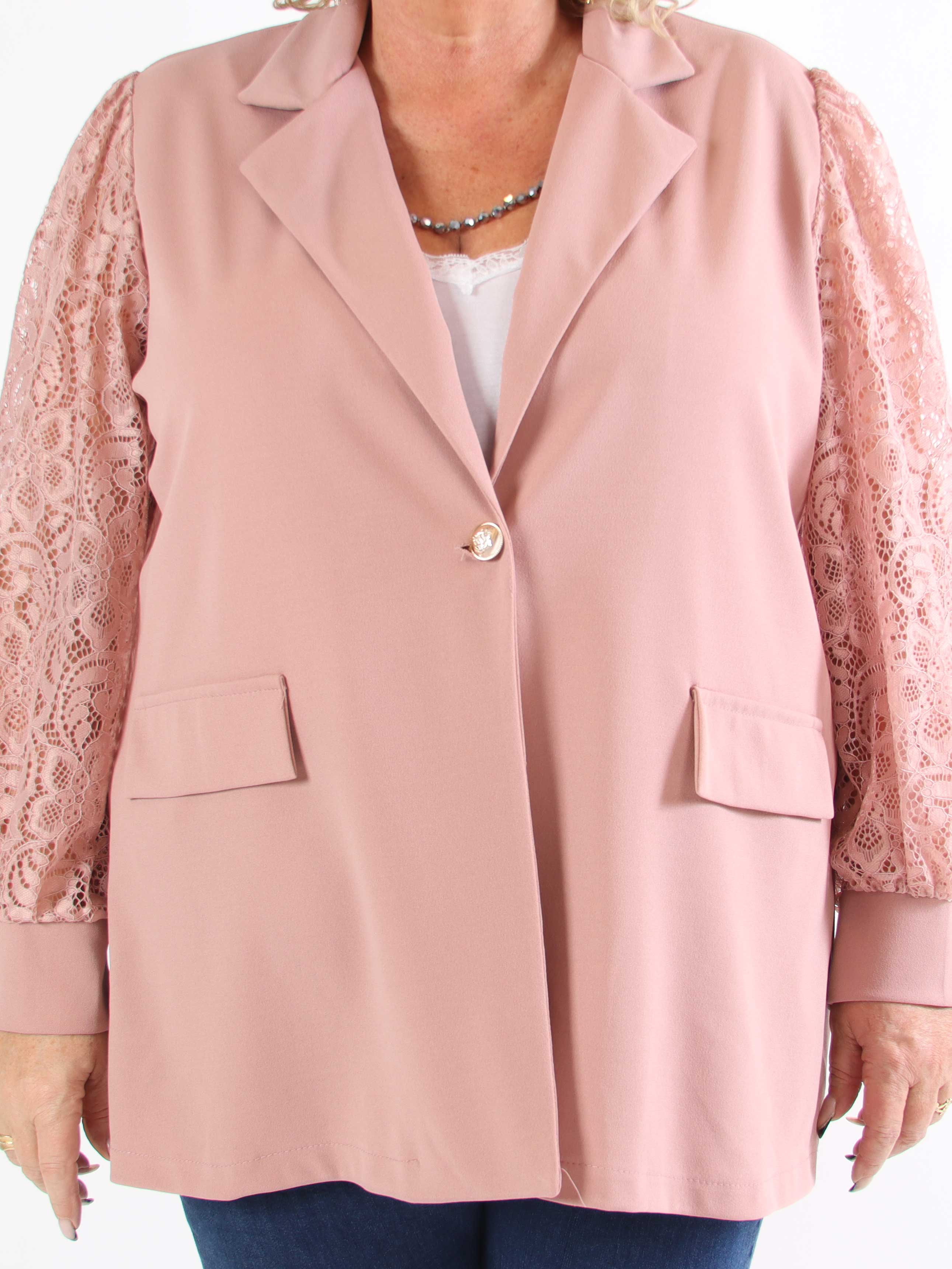 Kata Lace - Oversized blazer med ärmar i spets